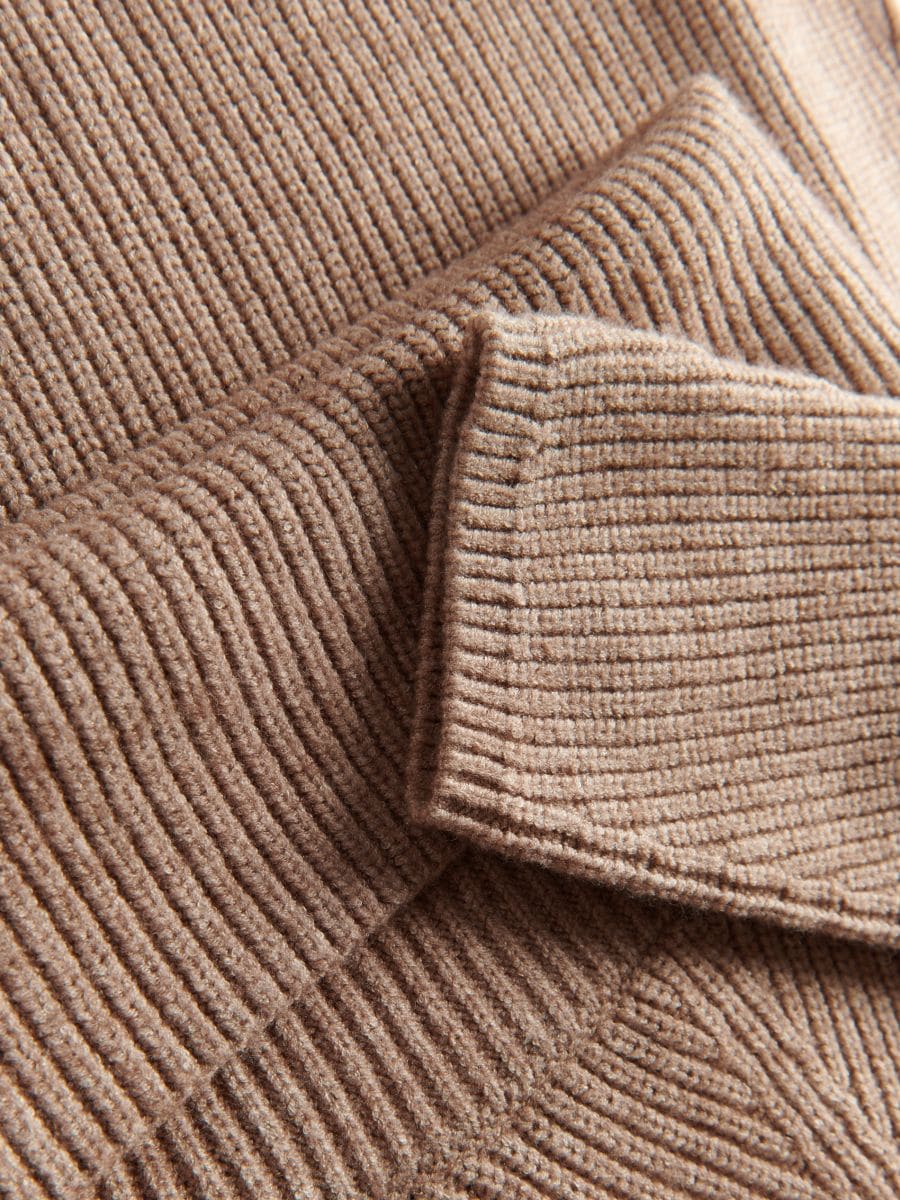 Sweater with loose turtleneck - brown - RESERVED - 5