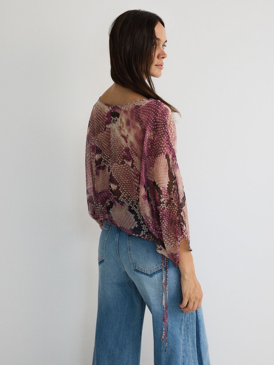 Animal pattern blouse - multicolor - RESERVED - 4