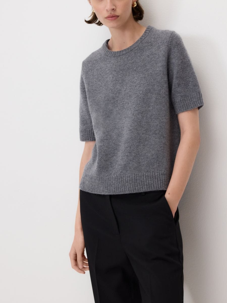 Wool jumper - mid grey - RESERVED