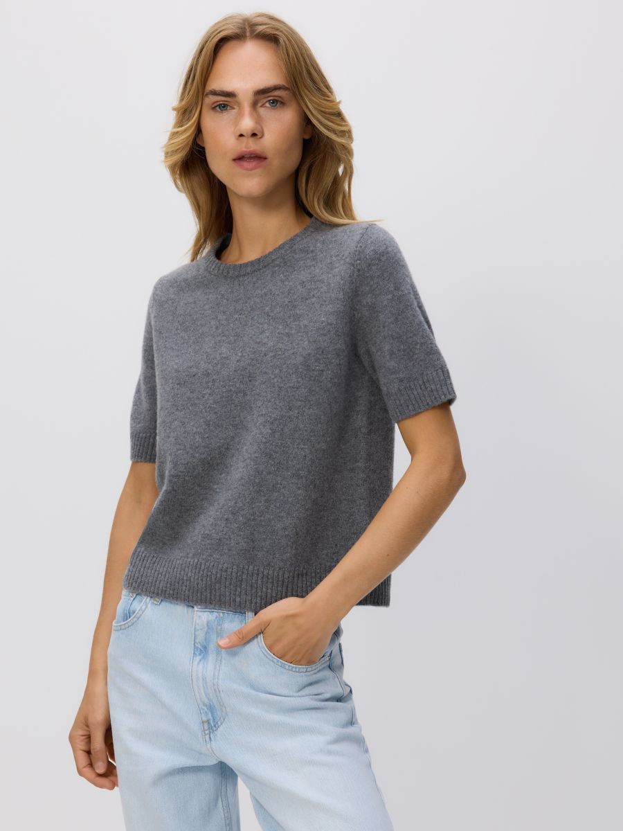 Wool jumper - mid grey - RESERVED