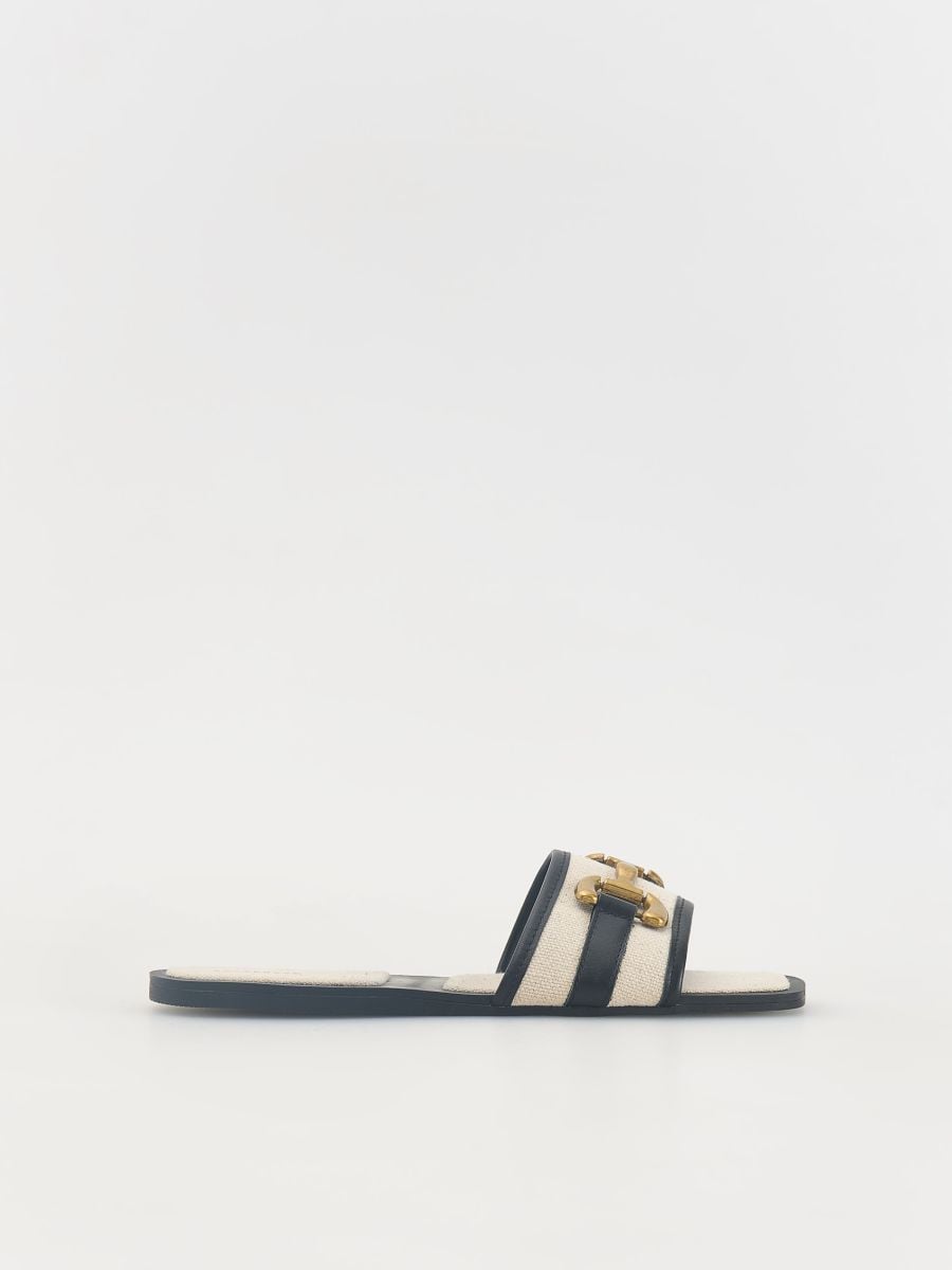 Sliders with leather finish - multicolor - RESERVED - 2