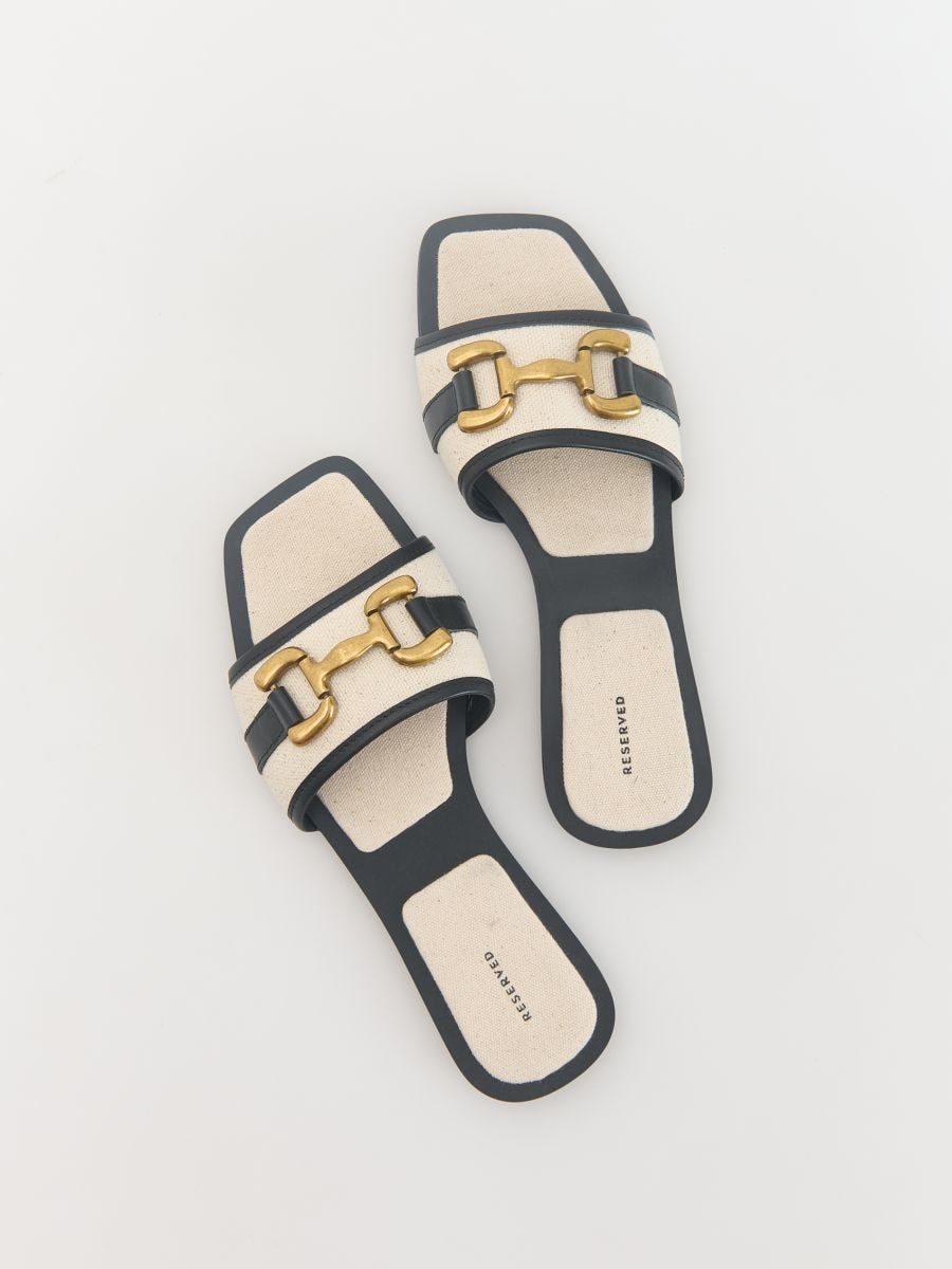 Sliders with leather finish - multicolor - RESERVED - 4