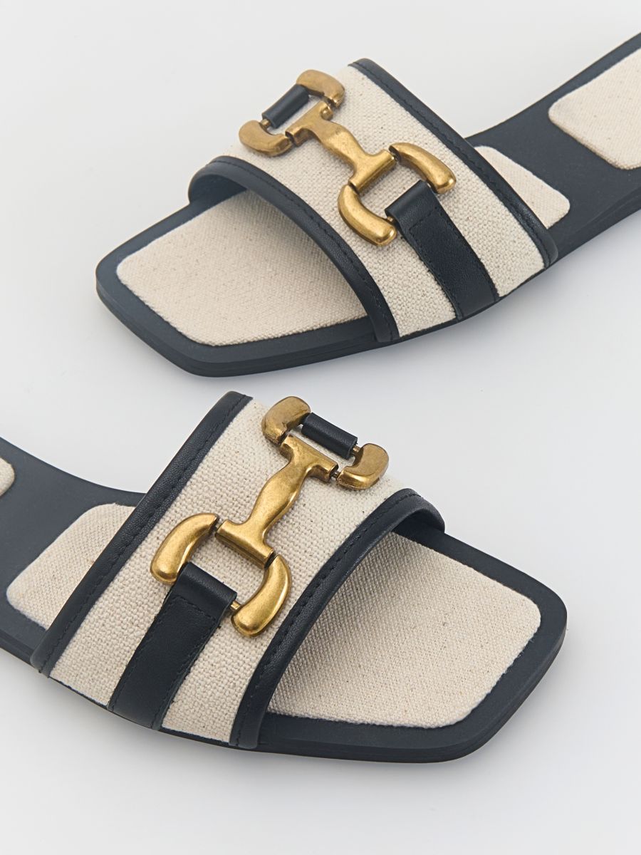 Sliders with leather finish - multicolor - RESERVED - 5