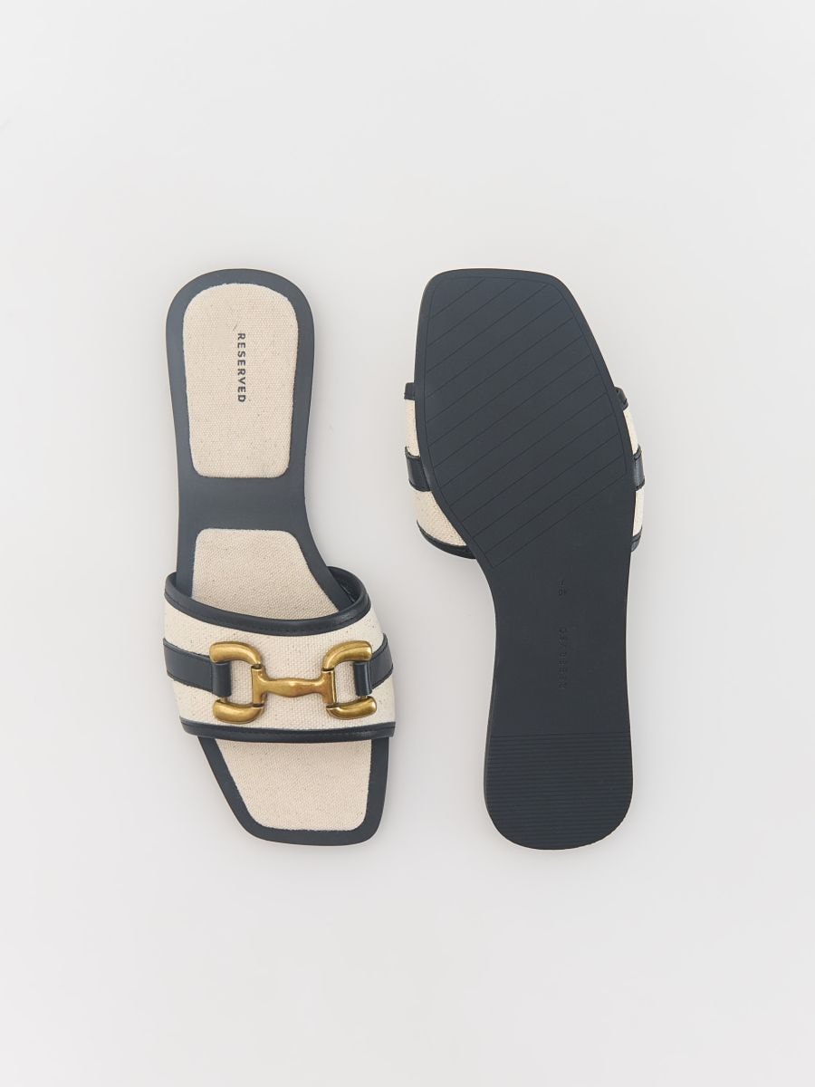Sliders with leather finish - multicolor - RESERVED - 6