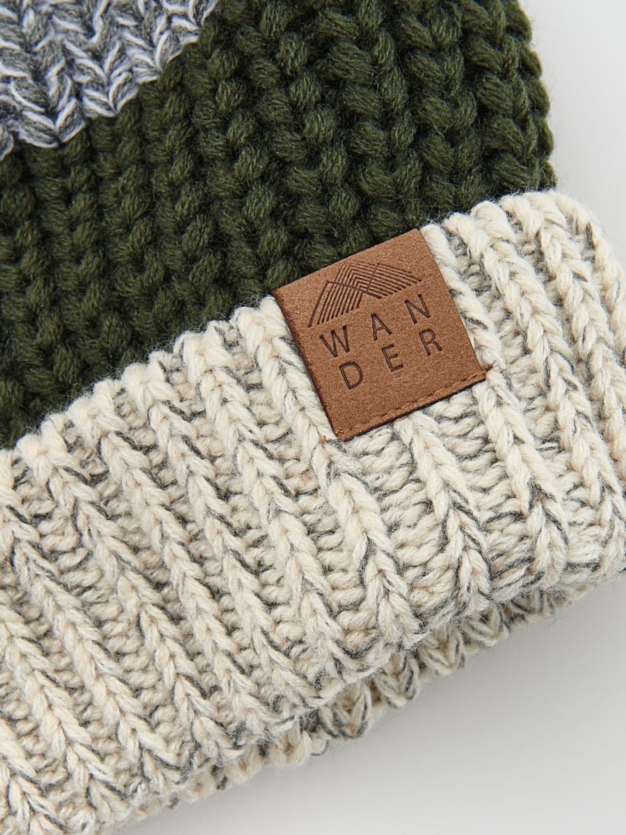 Beanie with pom pom - multicolor - RESERVED - 2