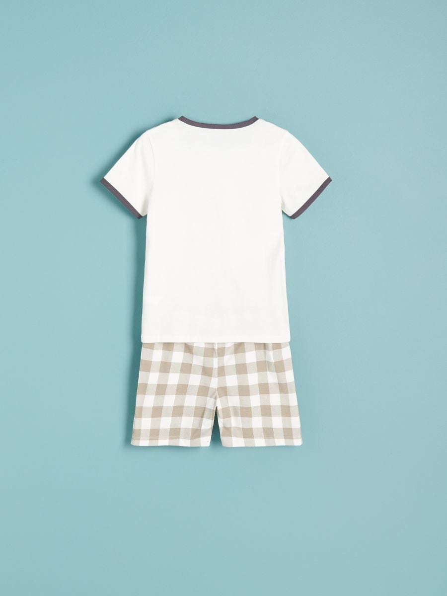 Ensemble de pyjama en coton à motif chien - crème - RESERVED - 2