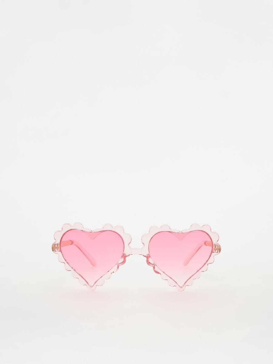 Heart-shaped sunglasses - pink - RESERVED