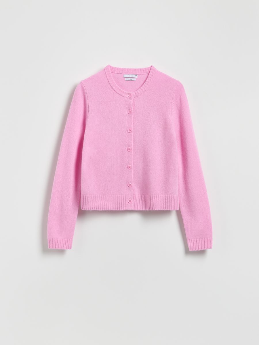 Wool cardigan - pink - RESERVED