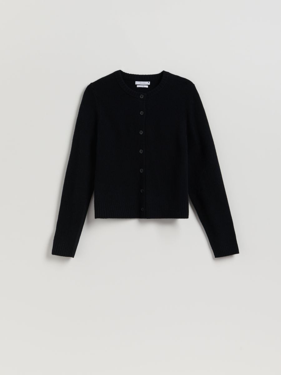 Wool cardigan - black - RESERVED