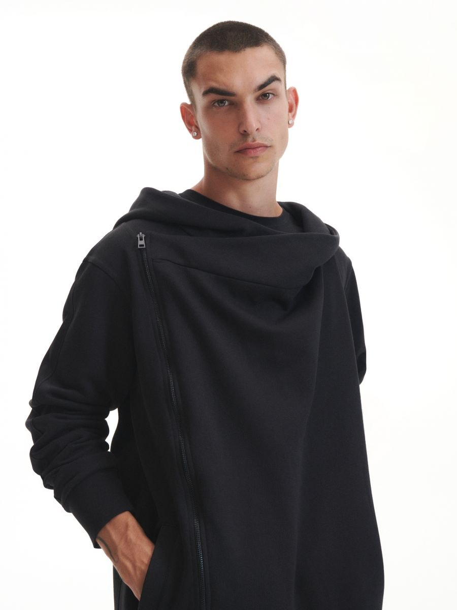 Hoodie with large hood - black - RESERVED - 5