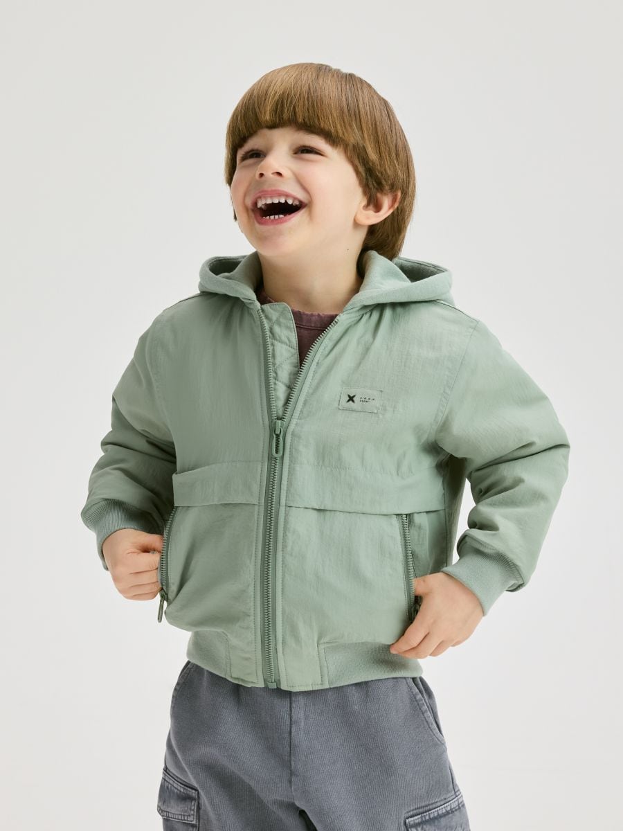 Hooded bomber jacket - pale green - RESERVED - 5