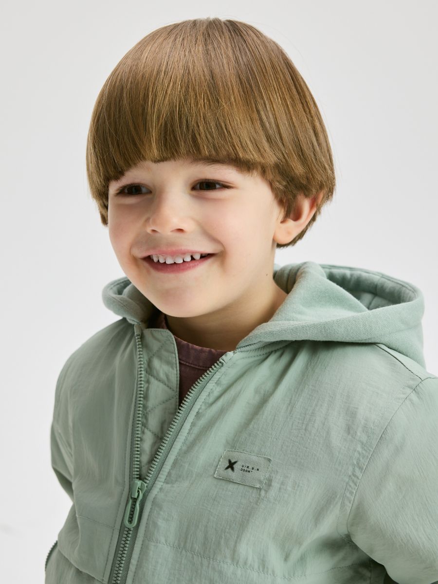 Hooded bomber jacket - pale green - RESERVED - 7