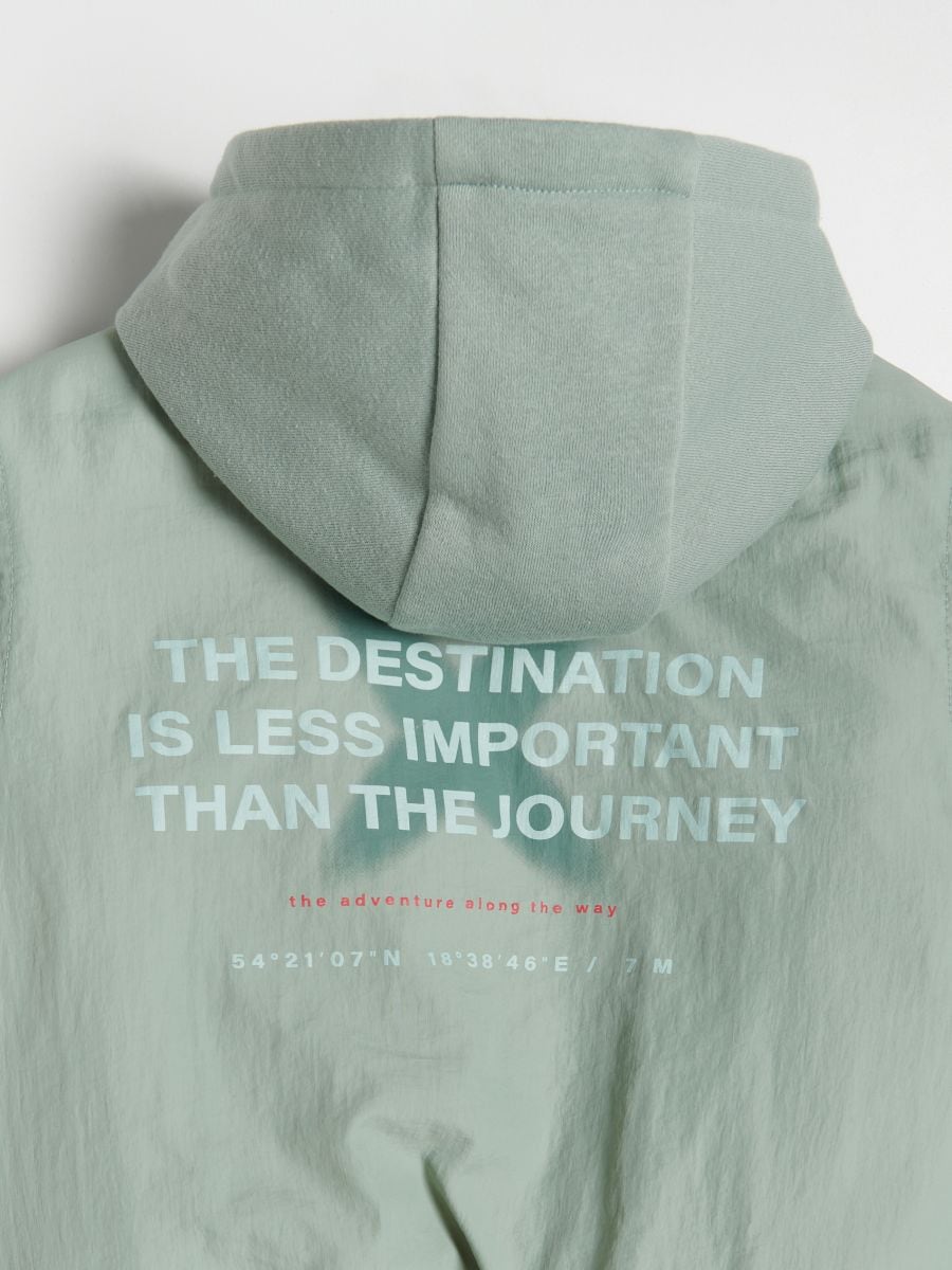 Hooded bomber jacket - pale green - RESERVED - 4