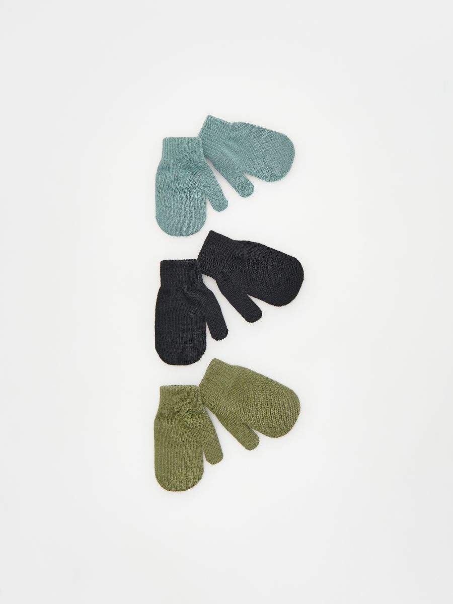 Jednopalczaste rękawiczki 3 pack - zielony - RESERVED