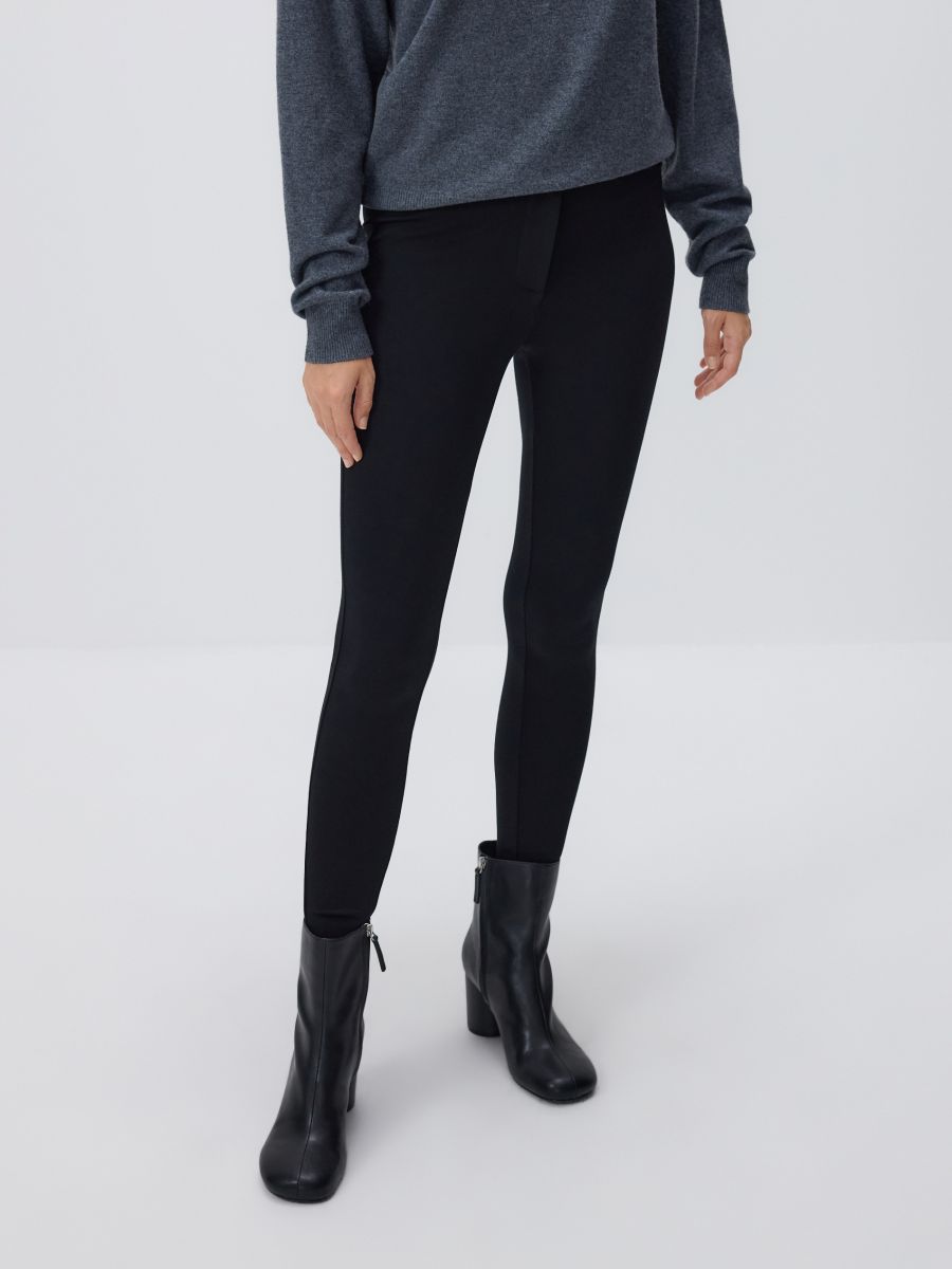 Legging met hoog viscosegehalte - zwart - RESERVED