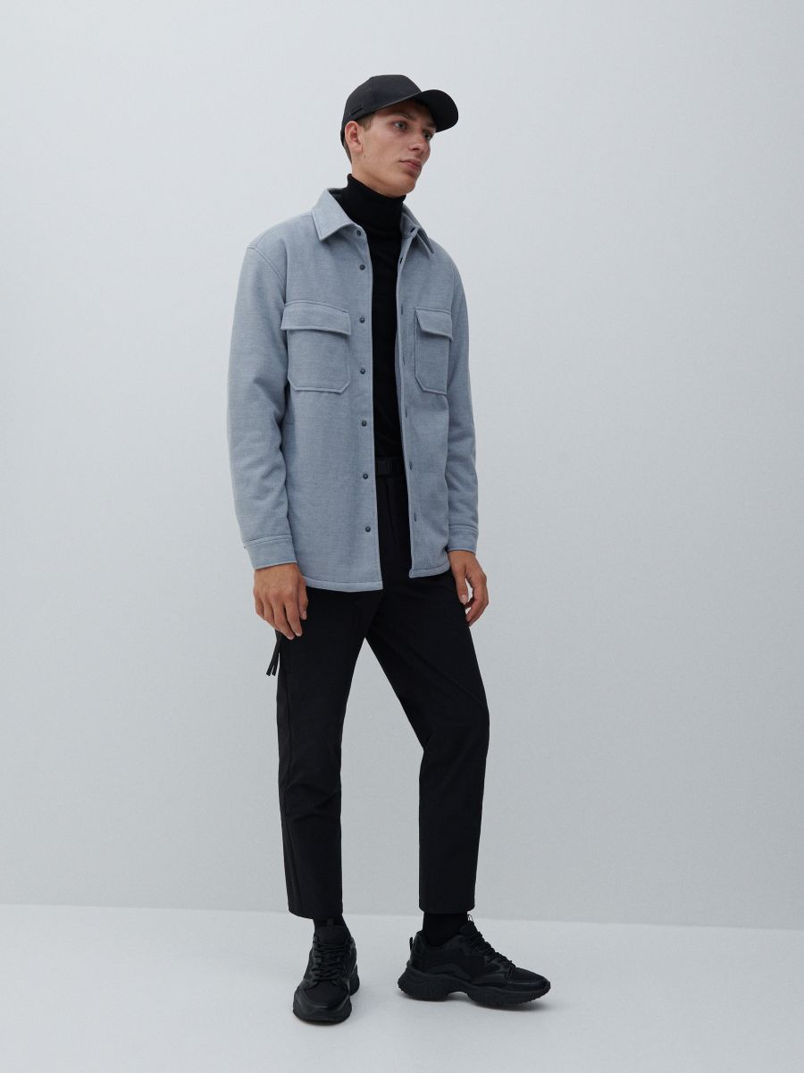 Shacket with pockets - light grey - RESERVED - 3