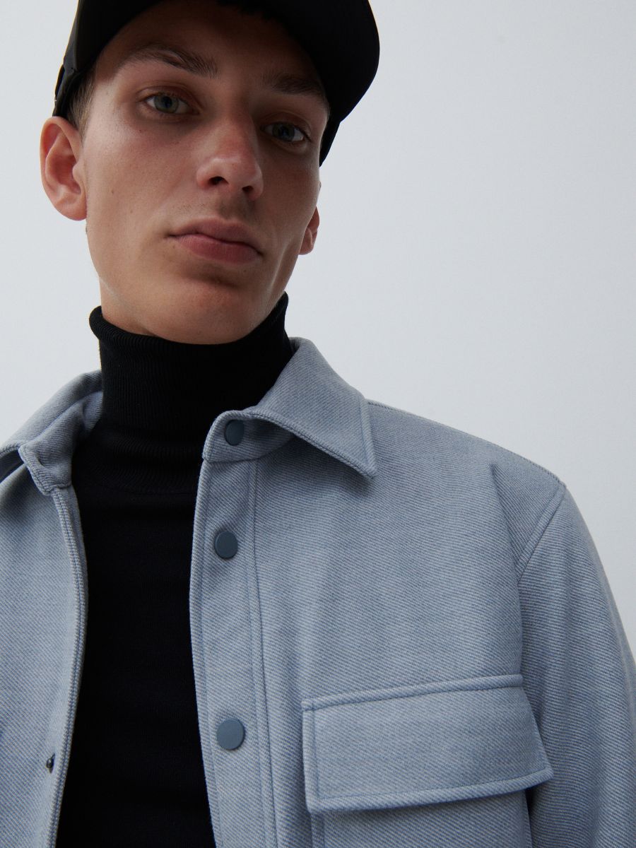 Shacket with pockets - light grey - RESERVED - 4