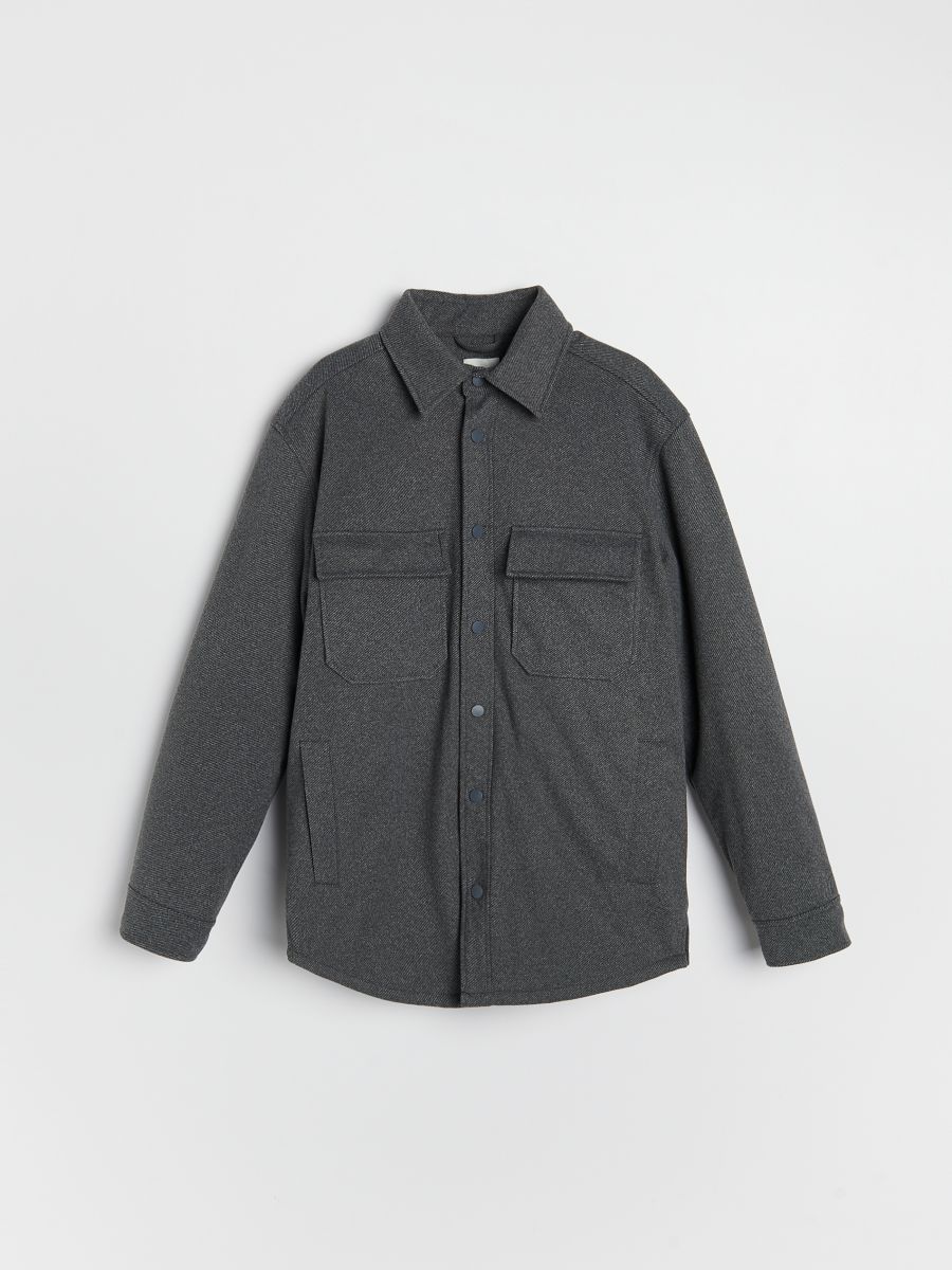 Shacket with pockets - dark grey - RESERVED - 5