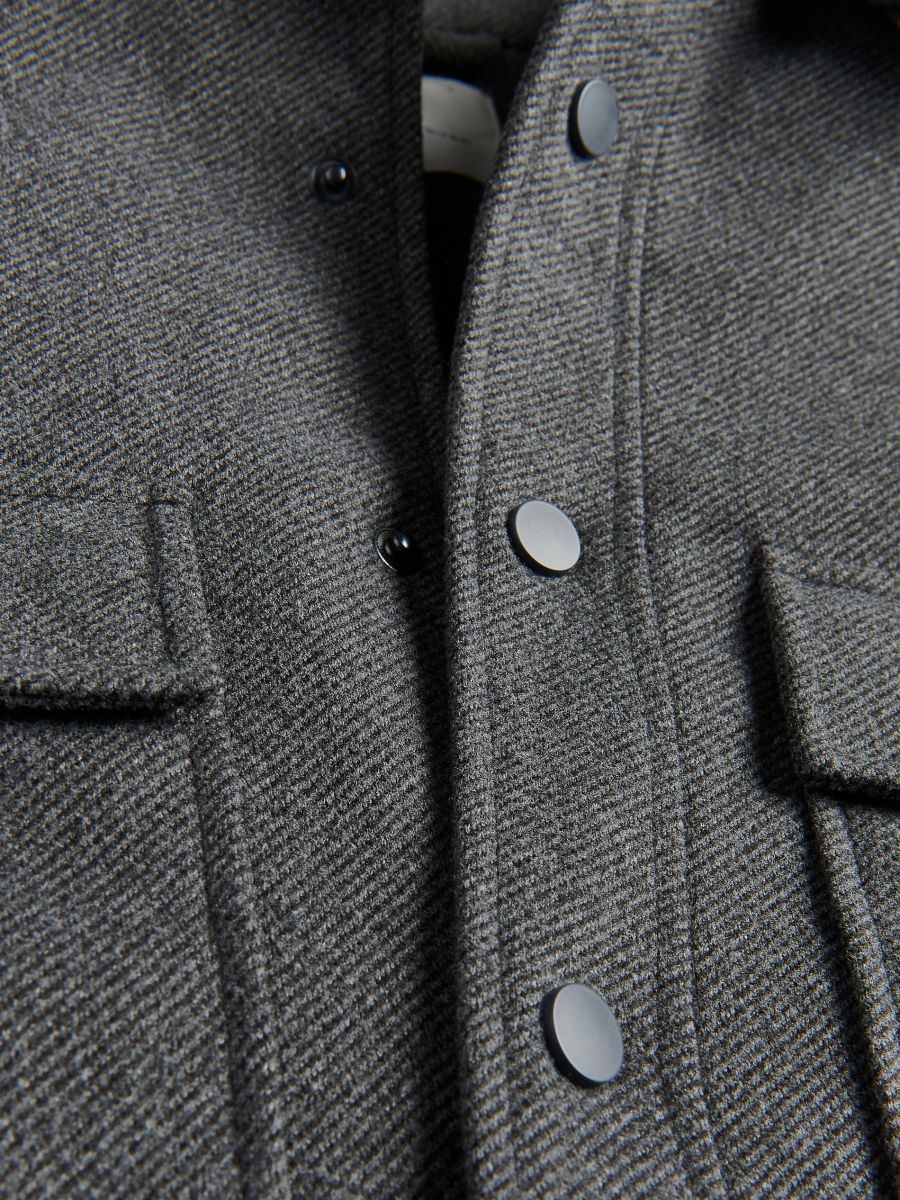 Shacket with pockets - dark grey - RESERVED - 6