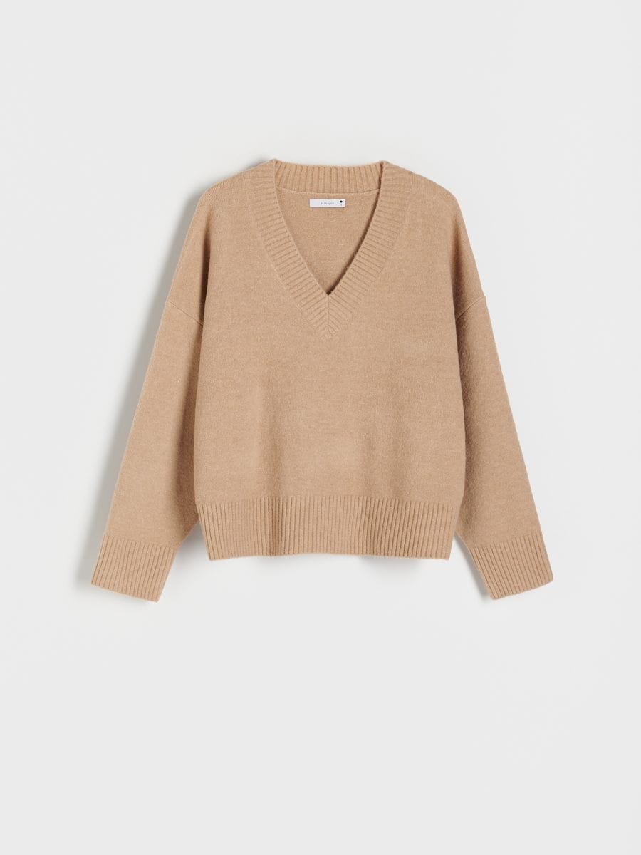 Oversized trøje - beige - RESERVED