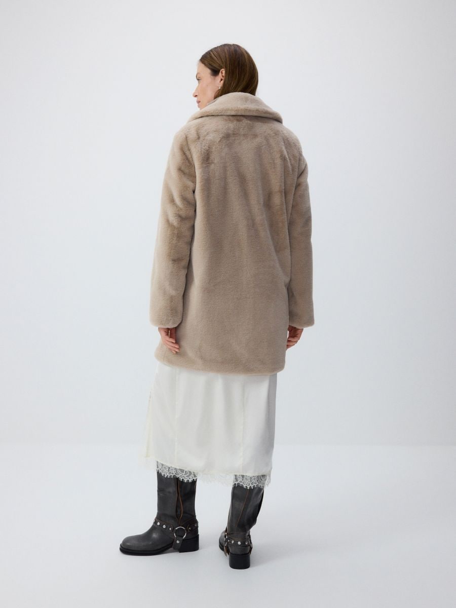 Cappotto in eco pelliccia - panna - RESERVED - 5