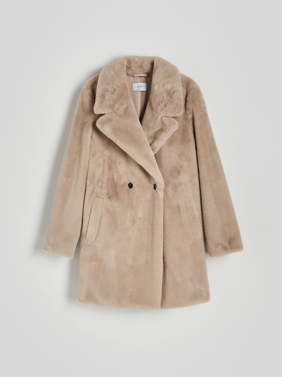 Cappotto in eco pelliccia - panna - RESERVED - 6
