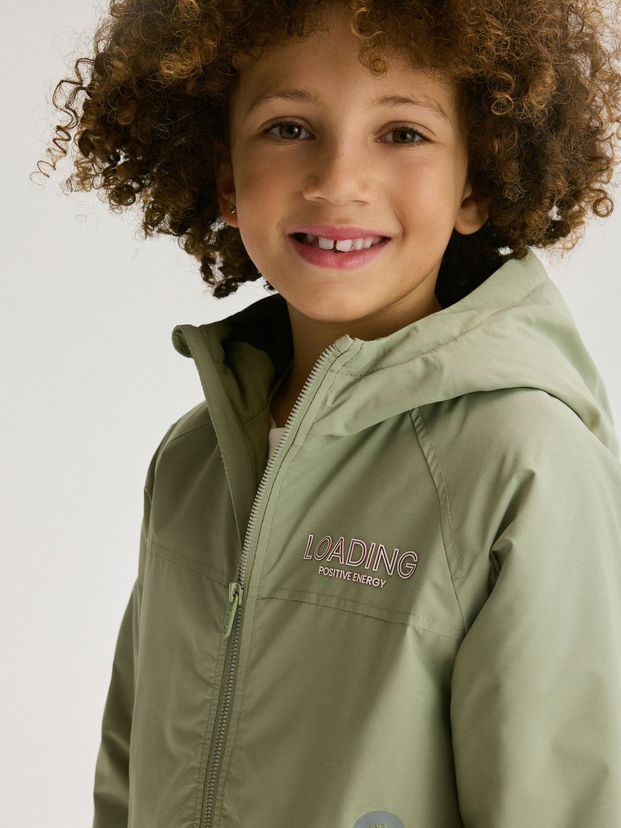 Oversize hooded jacket - pale green - RESERVED - 5