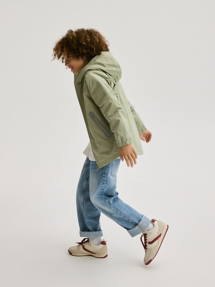 Oversize hooded jacket - pale green - RESERVED - 6