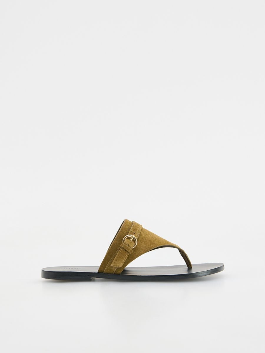 Suede slides - beige - RESERVED - 3