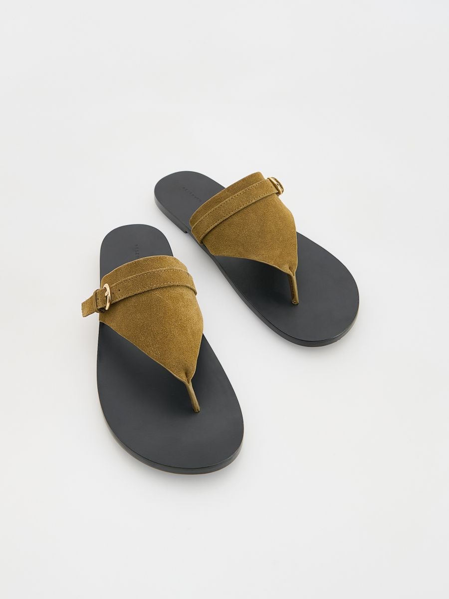 Suede slides - beige - RESERVED - 2