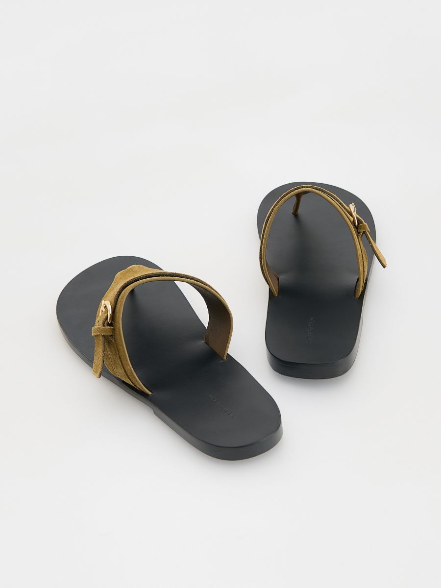 Suede slides - beige - RESERVED - 5