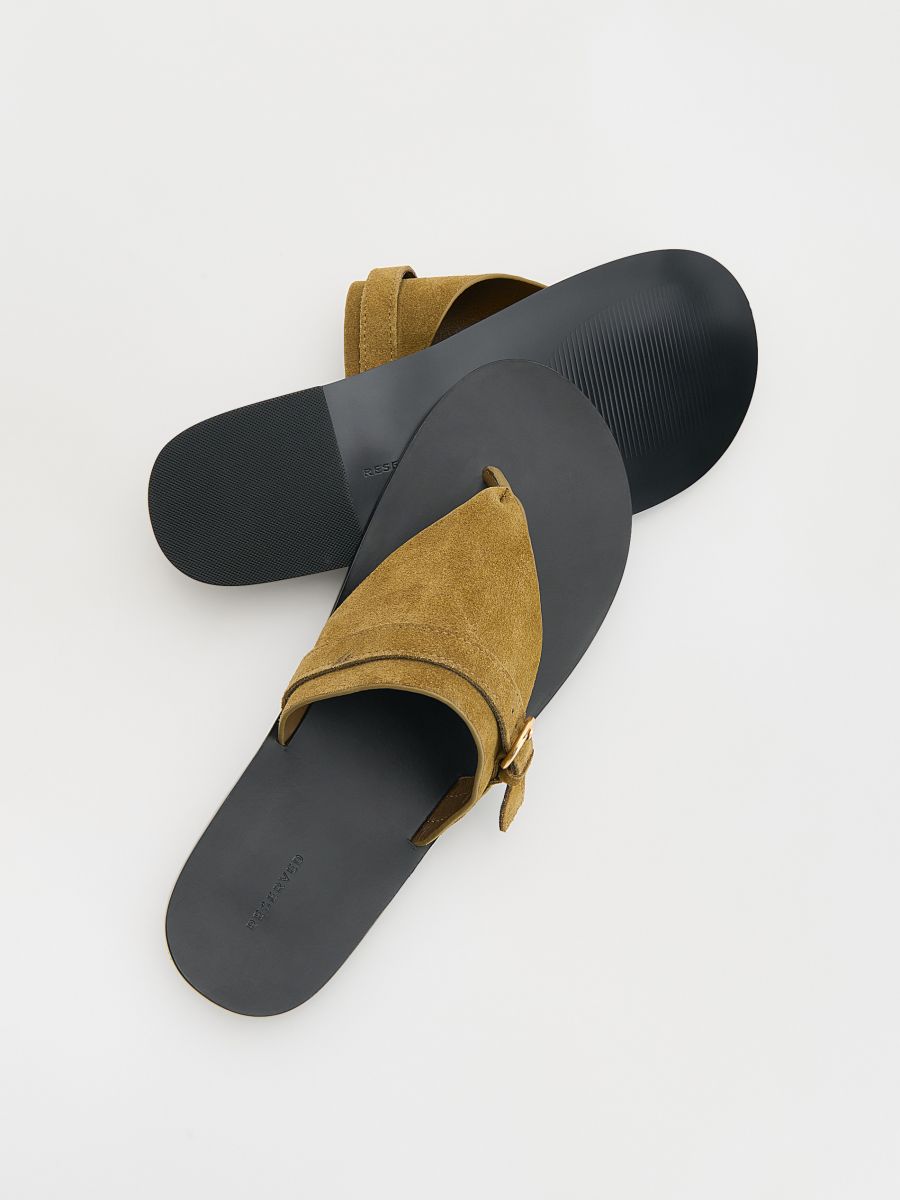 Suede slides - beige - RESERVED - 4