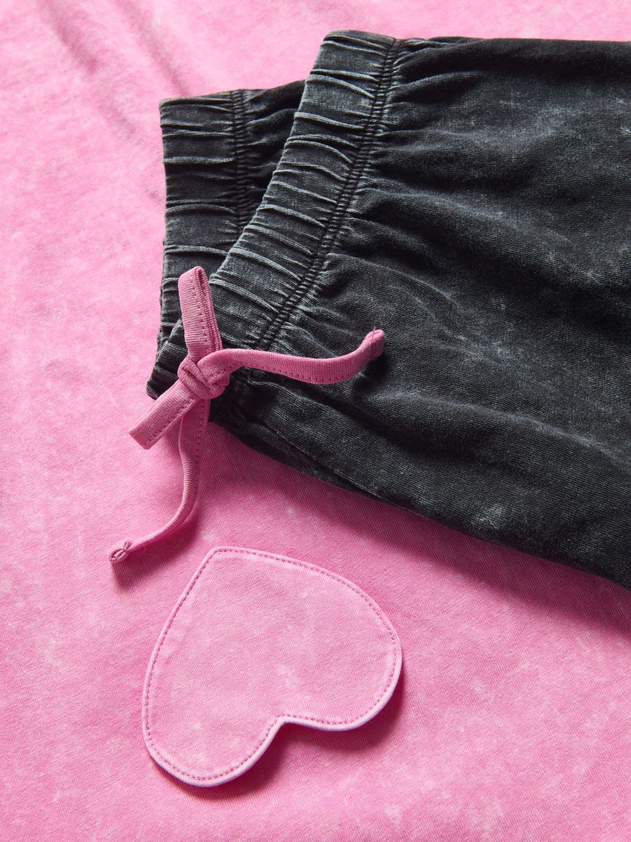 Zweiteiliger Pyjama mit Waschungseffekt - pink - RESERVED - 2