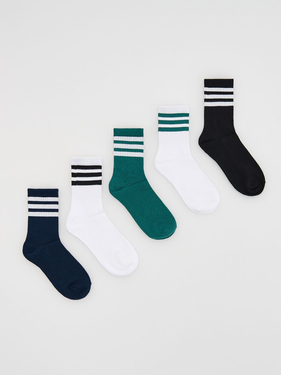Cotton socks 5 pack - navy - RESERVED