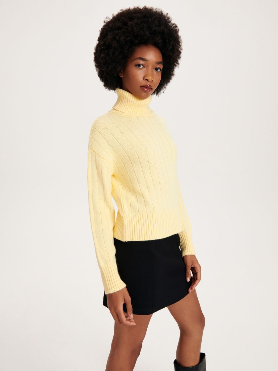 Rollkragenpullover - hellgelb - RESERVED - 3