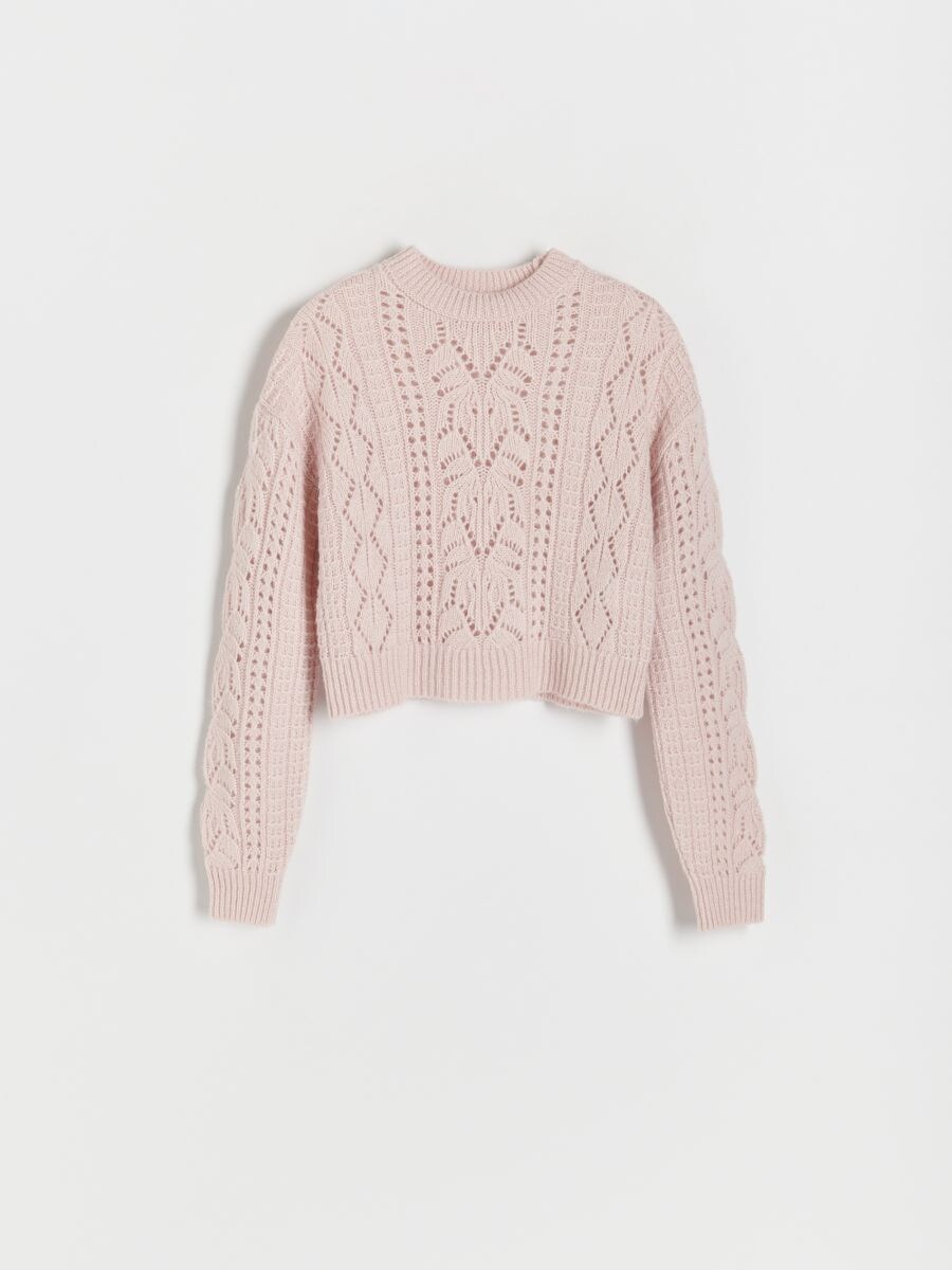 Openwork pattern jumper - pastel pink - RESERVED - 3