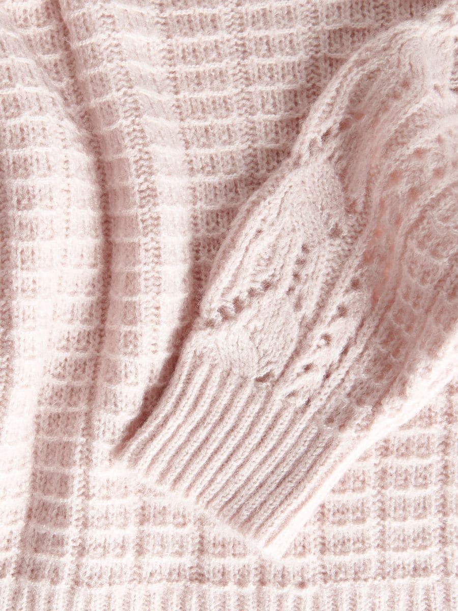 Openwork pattern jumper - pastel pink - RESERVED - 4