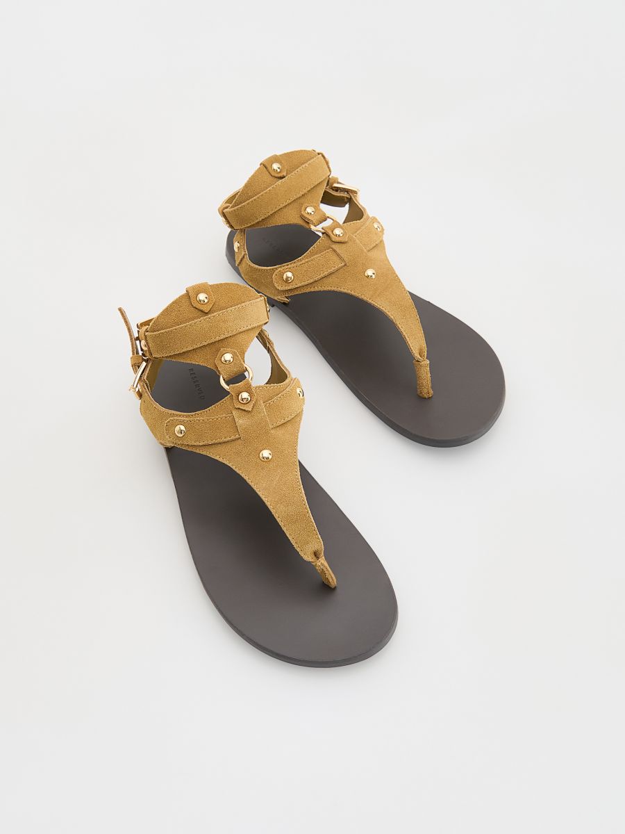 Sandales à brides en daim - brun foncé - RESERVED - 3