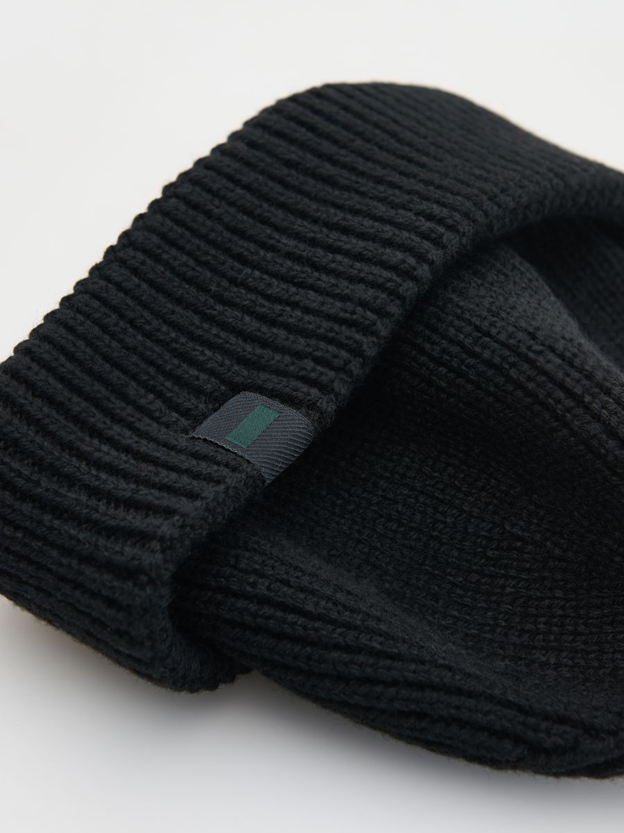 Wool blend beanie - black - RESERVED - 3