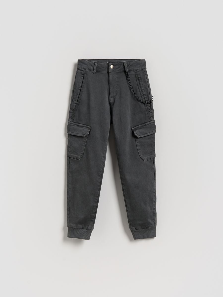 Joggers with chain - dark grey - RESERVED