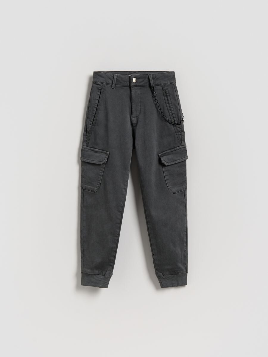 Jogger pantalone s lancem - tamno siva - RESERVED