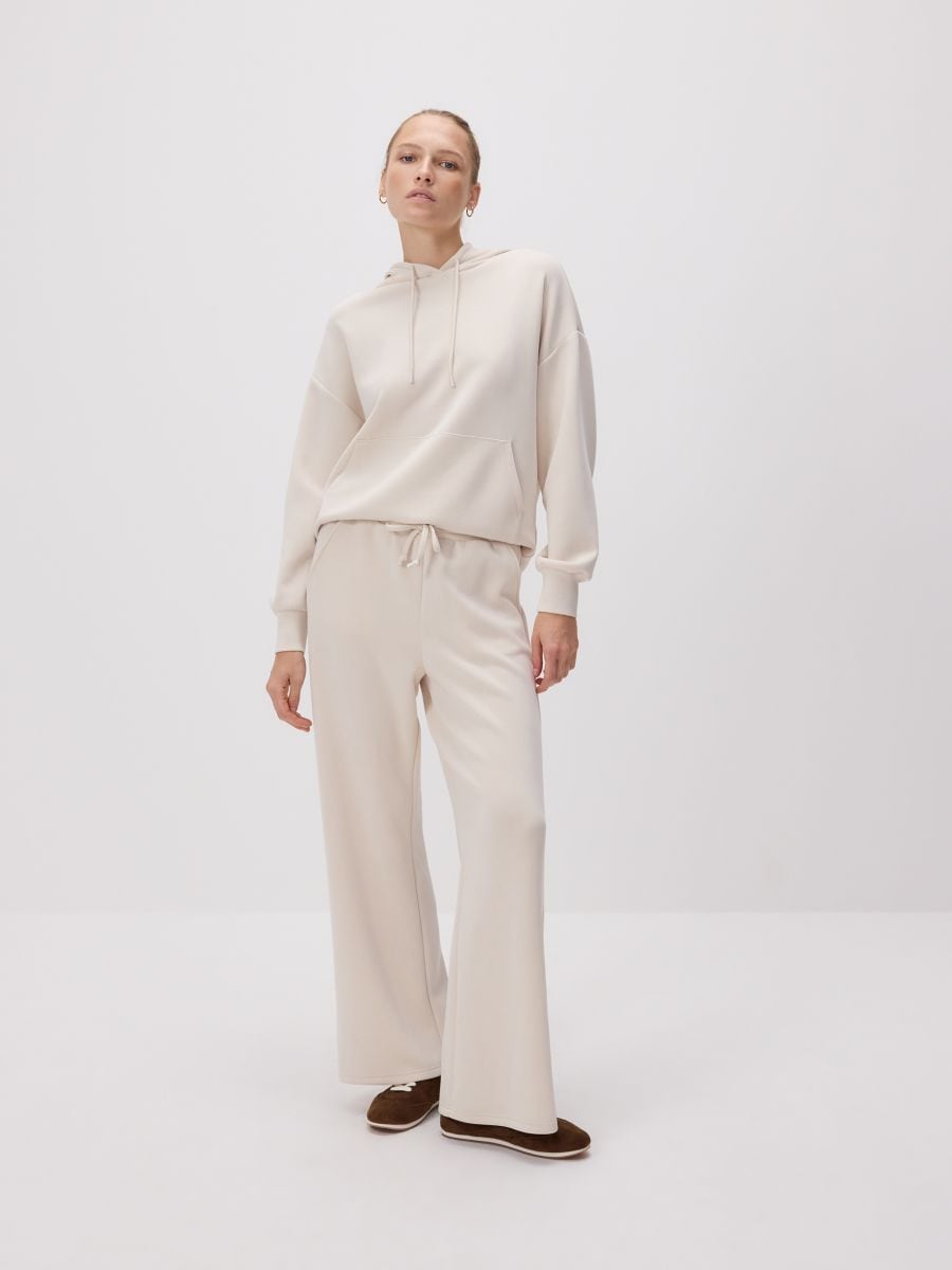 Modal sweatpants - beige - RESERVED