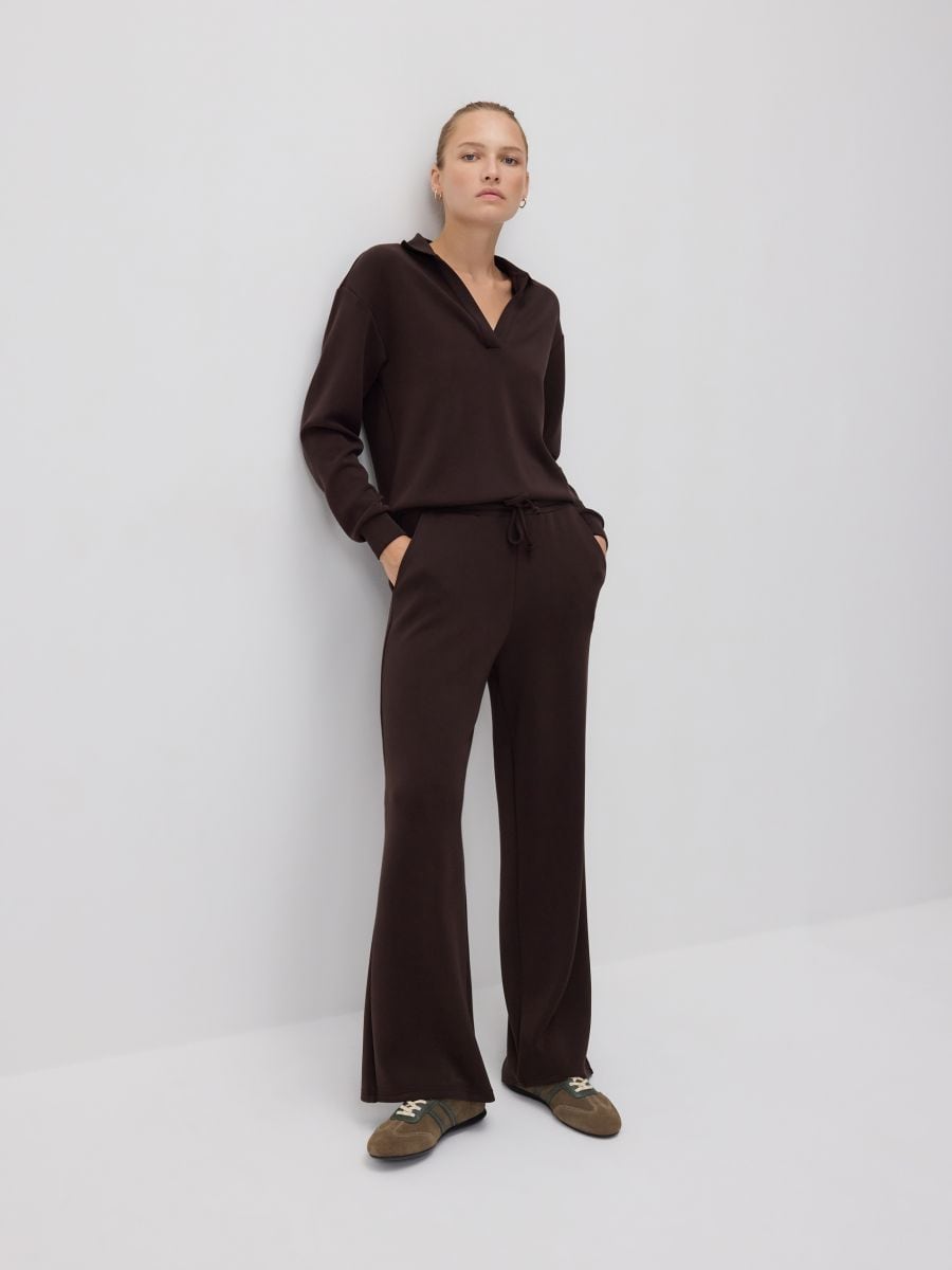 Modal sweatpants - dark brown - RESERVED