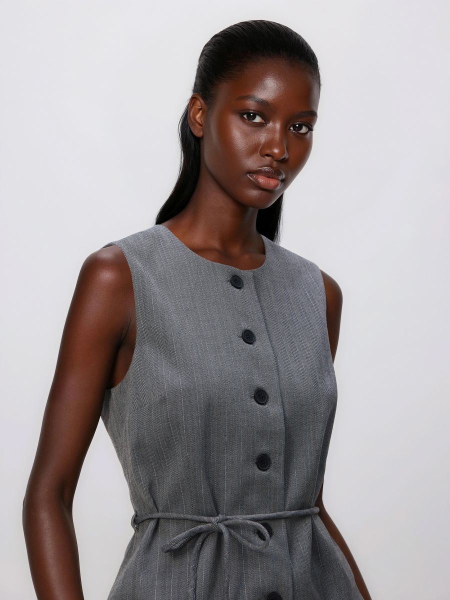 Pullunder mit Bindedetail - dunkelgrau - RESERVED