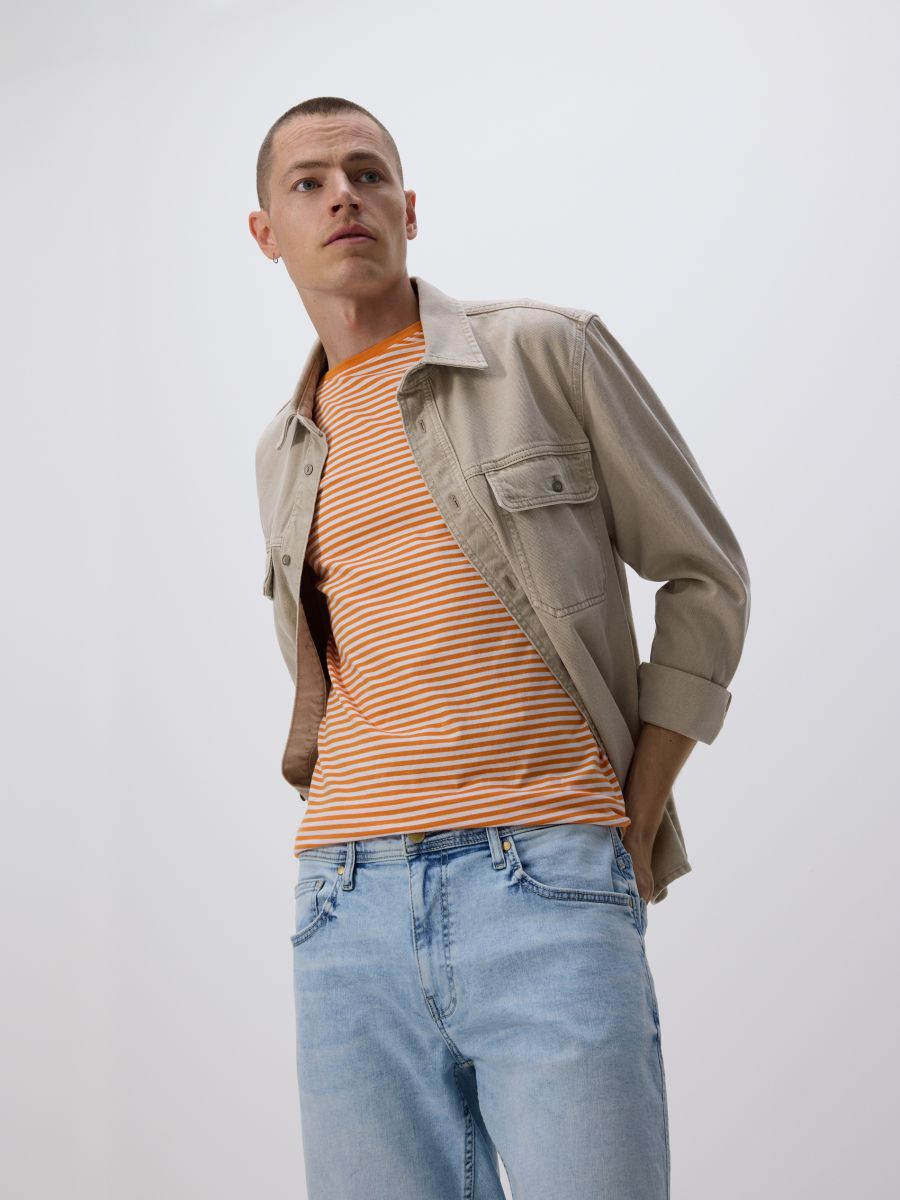 Džínové šortky slim fit - modrá - RESERVED - 3