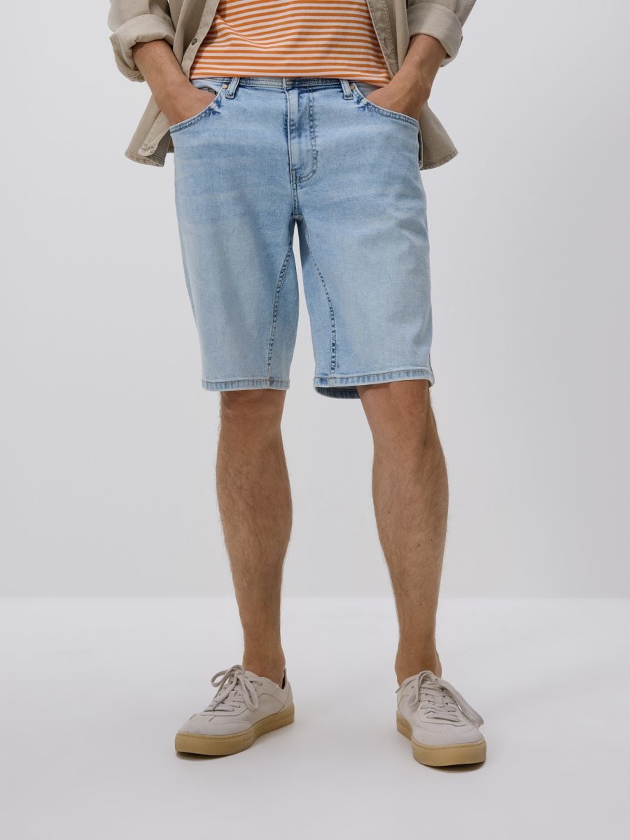 Džínové šortky slim fit - modrá - RESERVED - 2