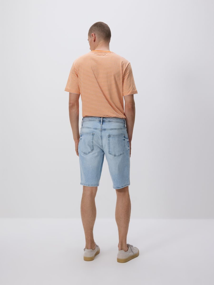 Džínové šortky slim fit - modrá - RESERVED - 4