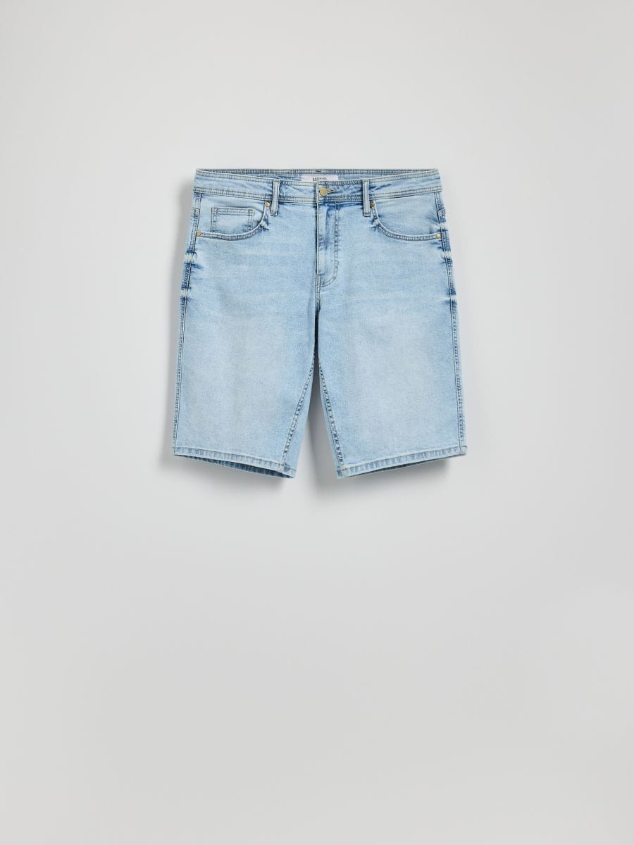 Džínové šortky slim fit - modrá - RESERVED - 5