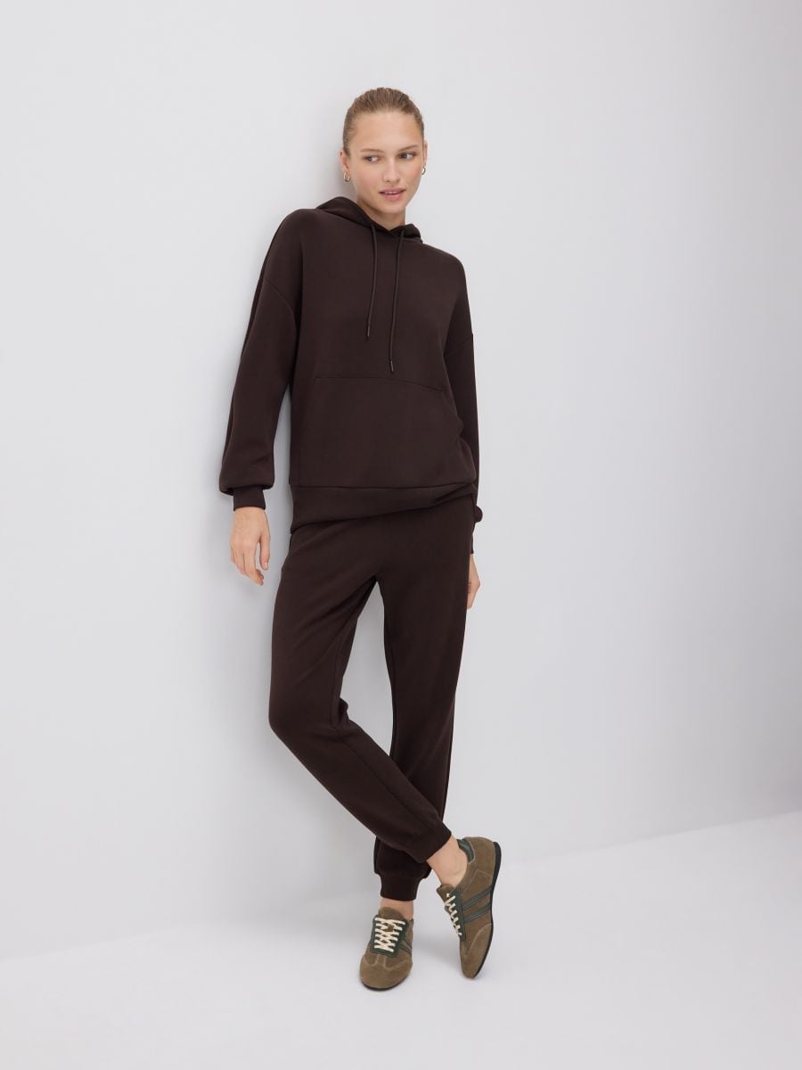 Modal sweatpants - dark brown - RESERVED