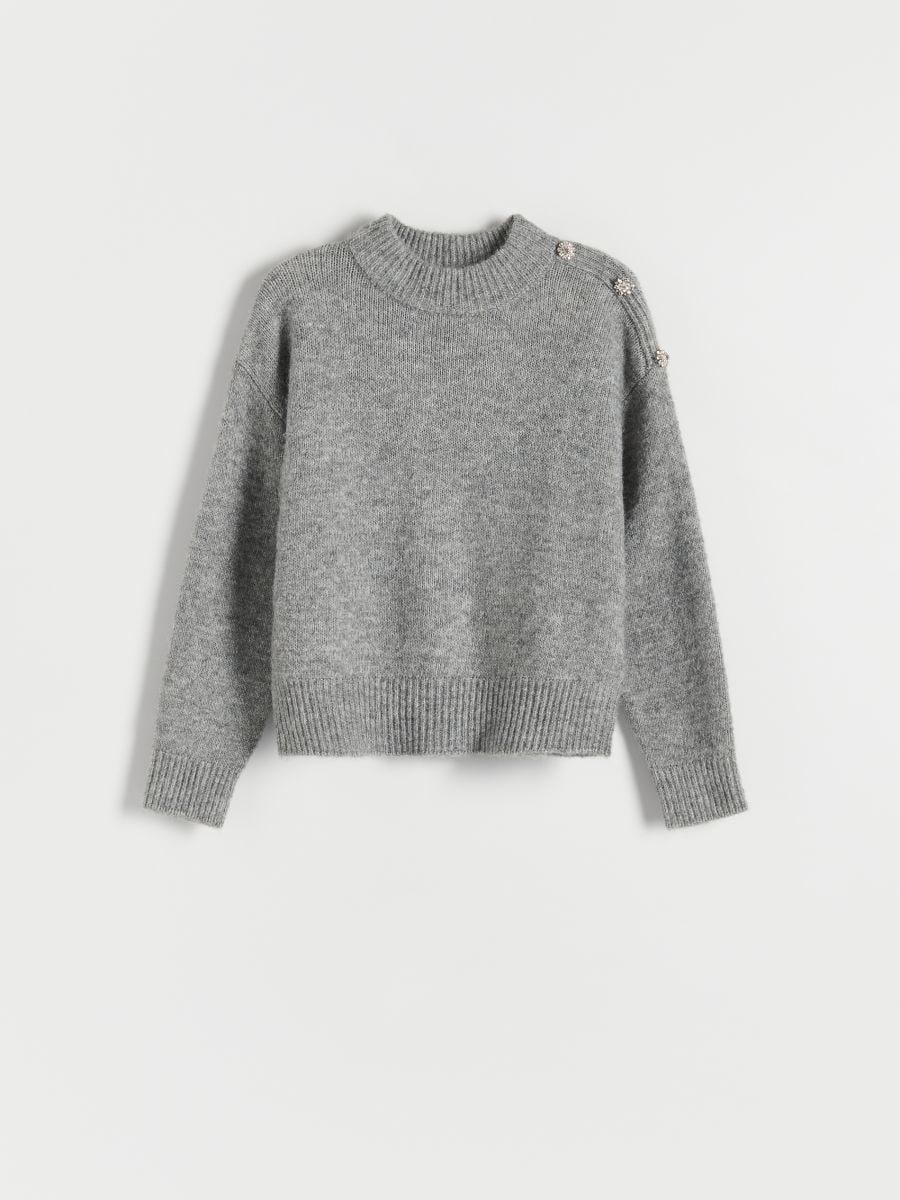 Sweater with studs - mid grey - RESERVED - 3